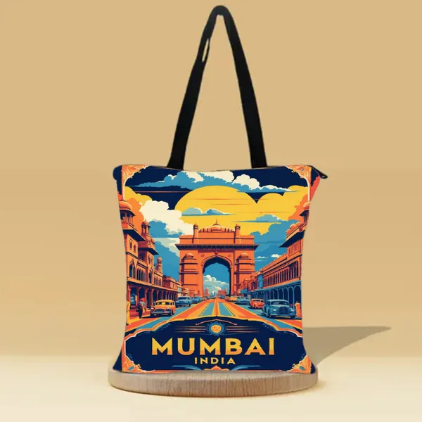 Incredible_Mumbai_Zipper_Tote_Bag