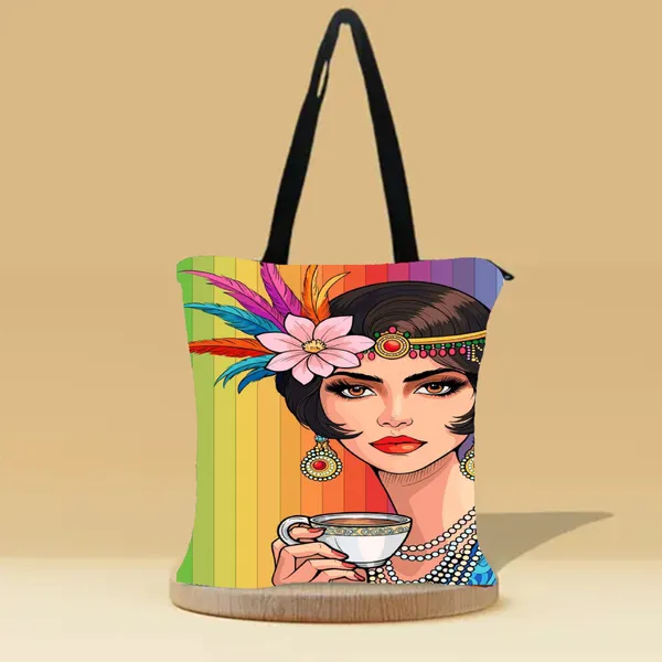 Kashmiri_Girl_Zipper_Tote_Bag