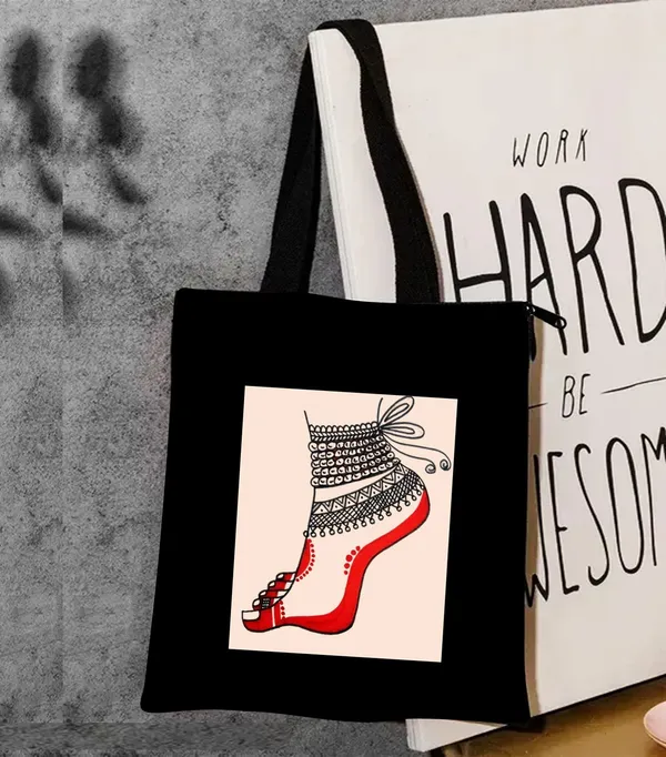Dancing_Leg_Zipper_Tote_Bag_|_Premium_Canvas_Tote_Bag_for_Everyday_Use