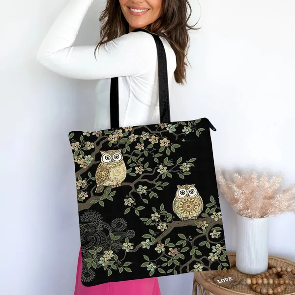 Owl_Zipper_Tote_Bag_|_Premium_Canvas_Tote_Bag_for_Everyday_Use