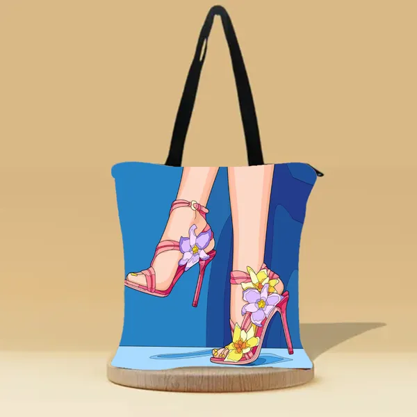 Positive_Vibes_Tote_Combo_-_Positive_Life_+_High_Heels_Tote_Bags(Pack_of_2)