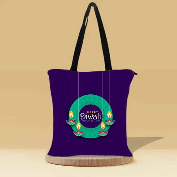 Happy_Diwali_-8_Zipper_Tote_Bag
