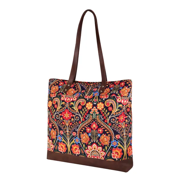 Multicolor_Canvas_Damask_Tote_For_Women_(15_X_18_X_5_In)