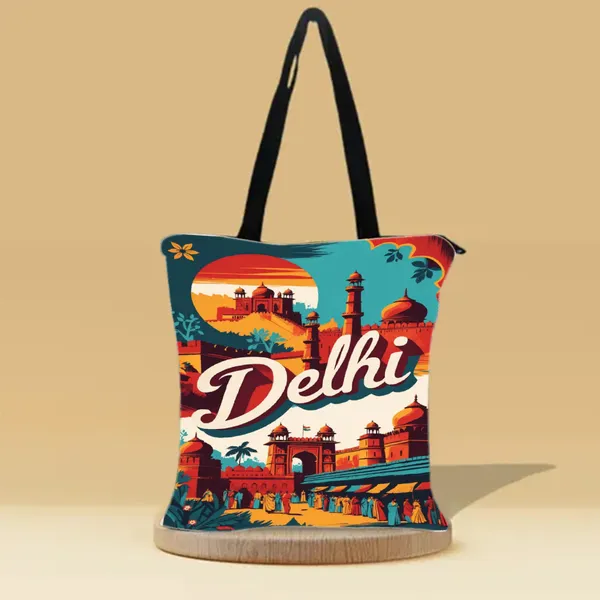 Incredible_Delhi_Zipper_Tote_Bag