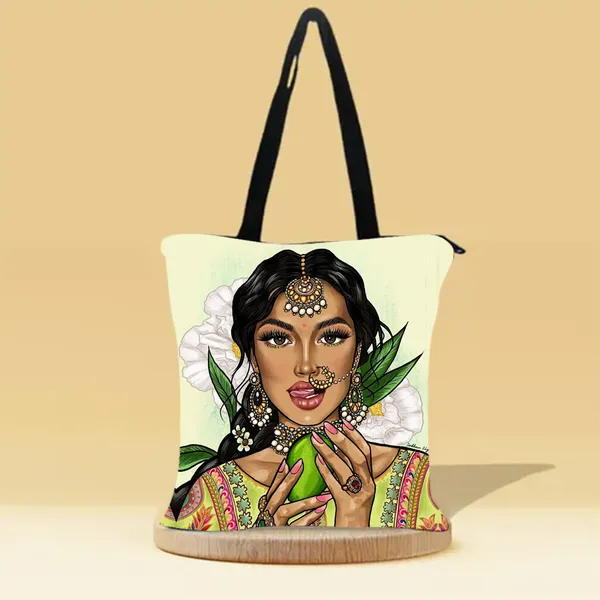 Modern_Girl_Zipper_Tote_Bag_|_Premium_Canvas_Tote_Bag_for_Everyday_Use
