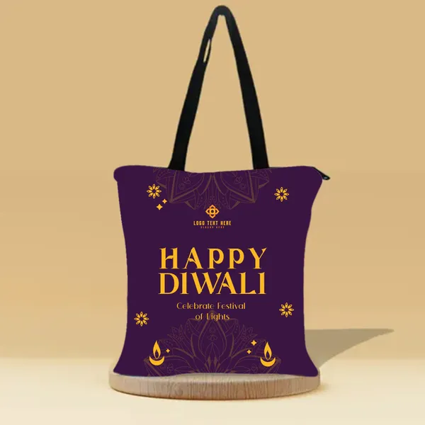 Happy_Diwali_-3_Zipper_Tote_Bag