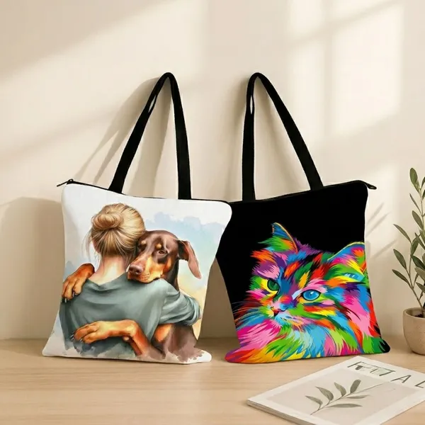 Paws_&_Whimsy_Tote_Combo_-_Dog_Lover_+_Cute_Catty_Tote_Bags(Pack_of_2)