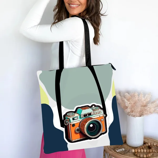 Camera_Zipper_Tote_Bag_|_Premium_Canvas_Tote_Bag_for_Everyday_Use