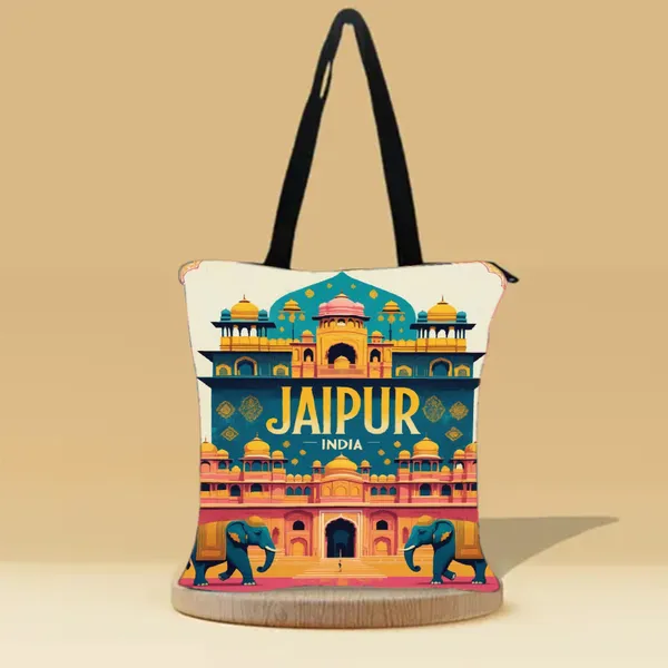 Incredible_Jaipur_Zipper_Tote_Bag