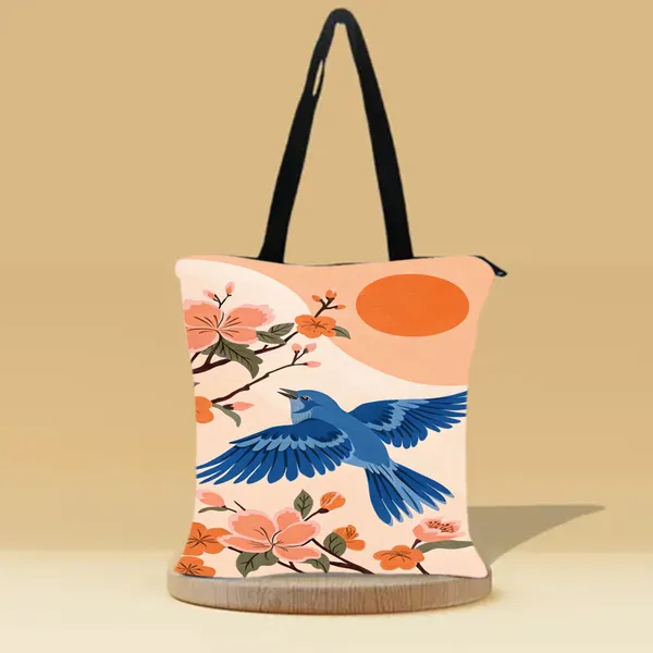 Flying_Bird_Zipper_Tote_Bag