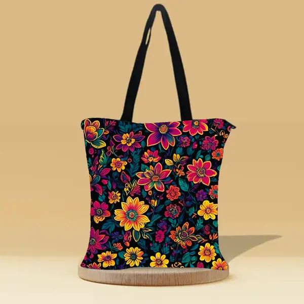 Sun_Flowers_Zipper_Tote_Bag