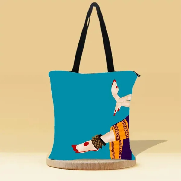 Kathak_Zipper_Tote_Bag_|_Premium_Canvas_Tote_Bag_for_Everyday_Use