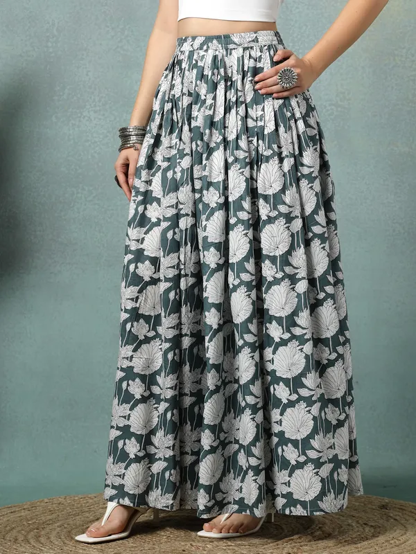 Grey_Cotton_Procian_Print_Rounded_Ankle_Length_Skirts_For_Women