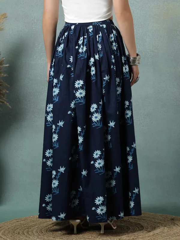 Blue_Cotton_Procian_Print_Rounded_Ankle_Length_Skirts_For_Women