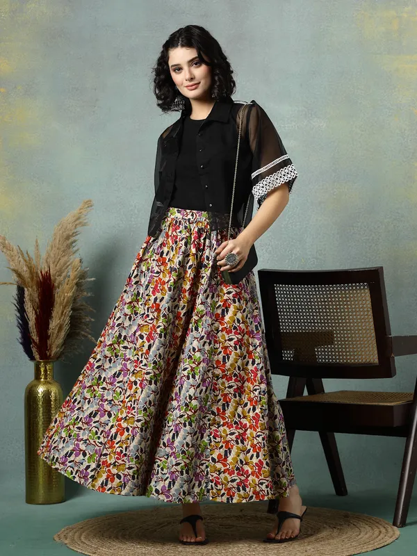 Multicolor_Cotton_Procian_Print_Rounded_Ankle_Length_Skirts_For_Women