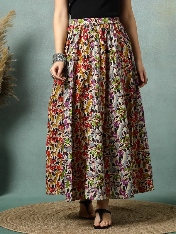 Multicolor_Cotton_Procian_Print_Rounded_Ankle_Length_Skirts_For_Women