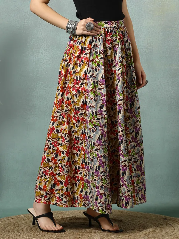 Multicolor_Cotton_Procian_Print_Rounded_Ankle_Length_Skirts_For_Women