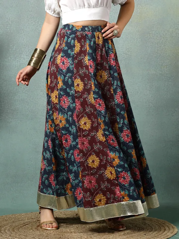 Multicolor_Khadi_Cotton_Multi_Prints_Rounded_Ankle_Length_Skirts_For_Women