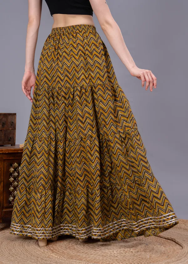 Green_Cotton_Procian_Print_Anckle_Length_Skirts_For_Women