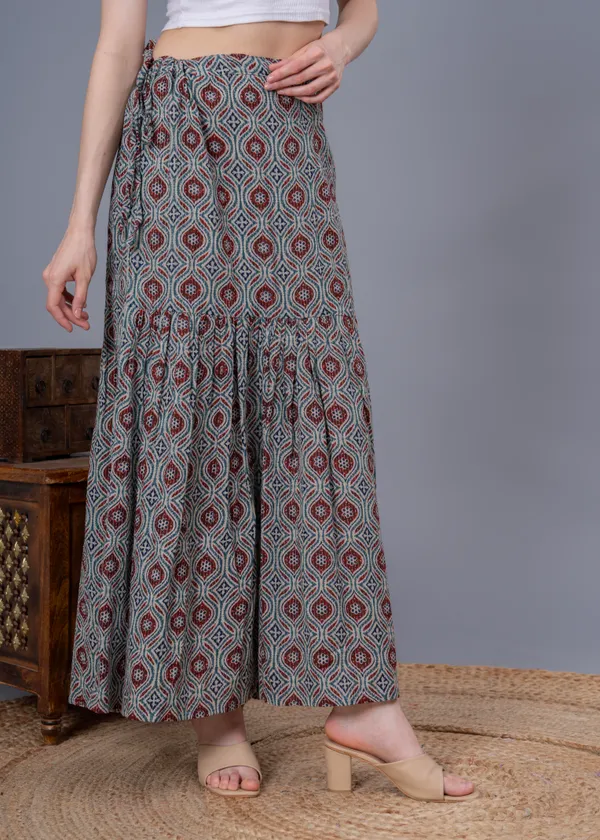 Grey_Cotton_Procian_Print_Anckle_Length_Skirts_For_Women