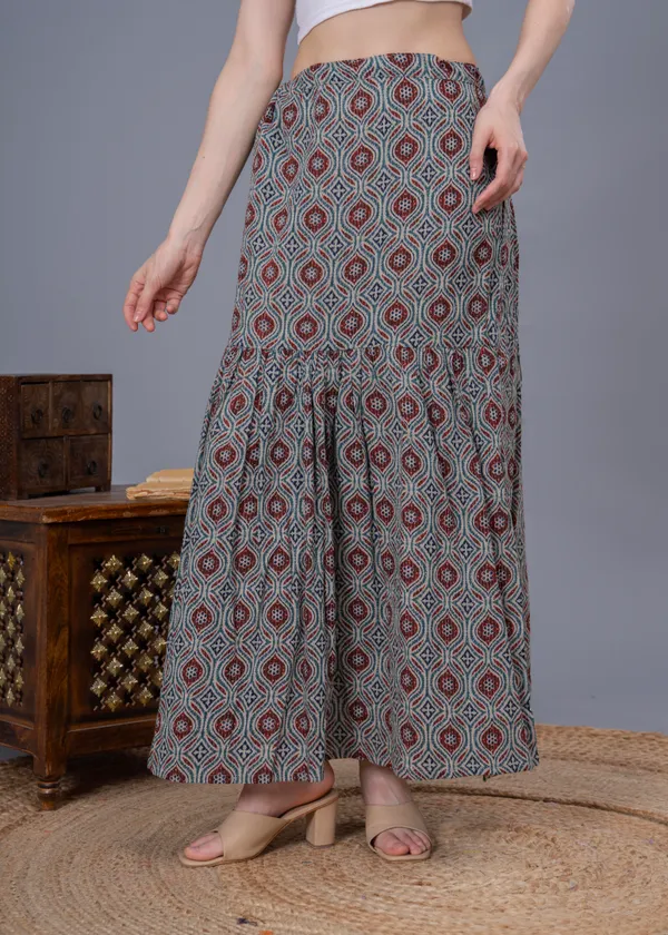 Grey_Cotton_Procian_Print_Anckle_Length_Skirts_For_Women