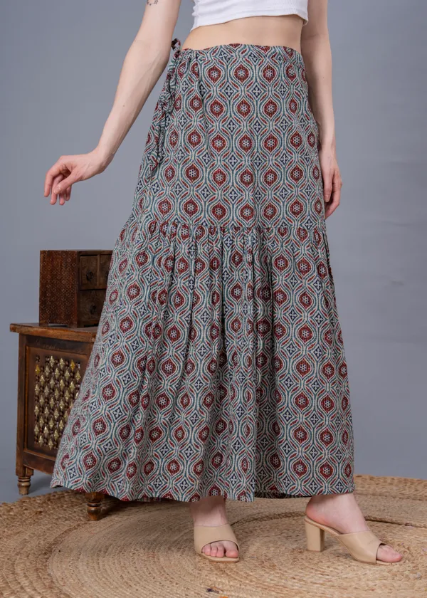 Grey_Cotton_Procian_Print_Anckle_Length_Skirts_For_Women