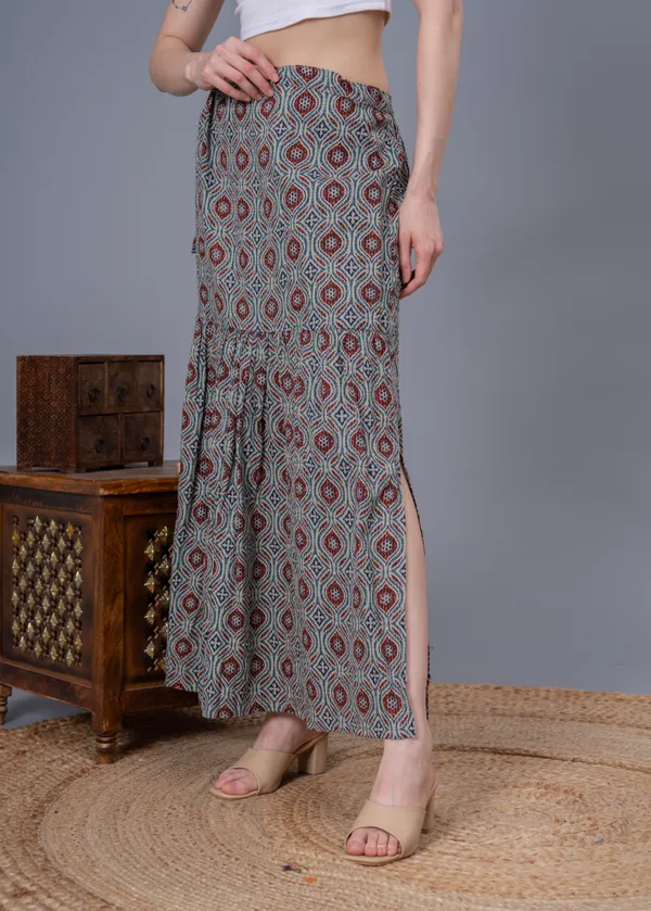 Grey_Cotton_Procian_Print_Anckle_Length_Skirts_For_Women