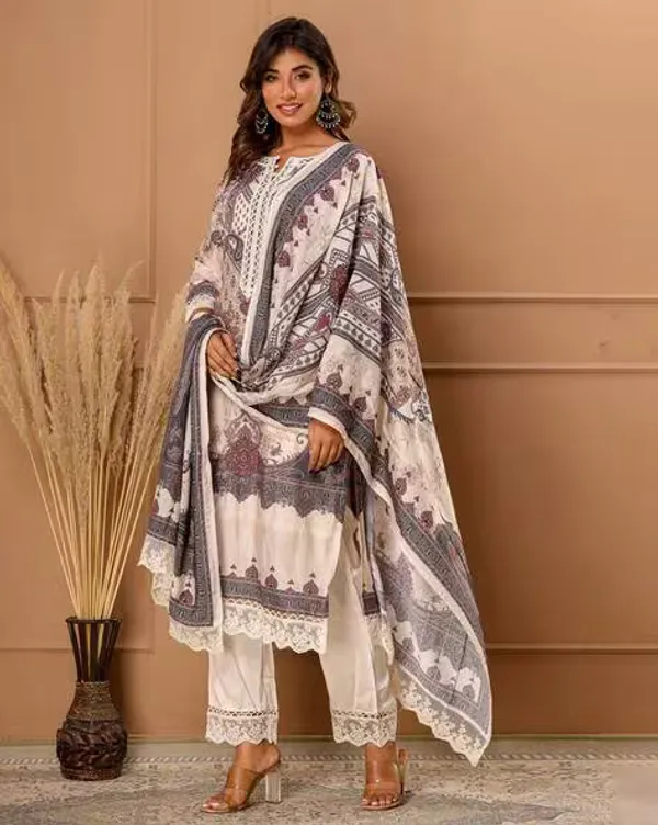 White_Muslin_Digital_Print_Kalf_Length_Dupata_Sets_For_Women