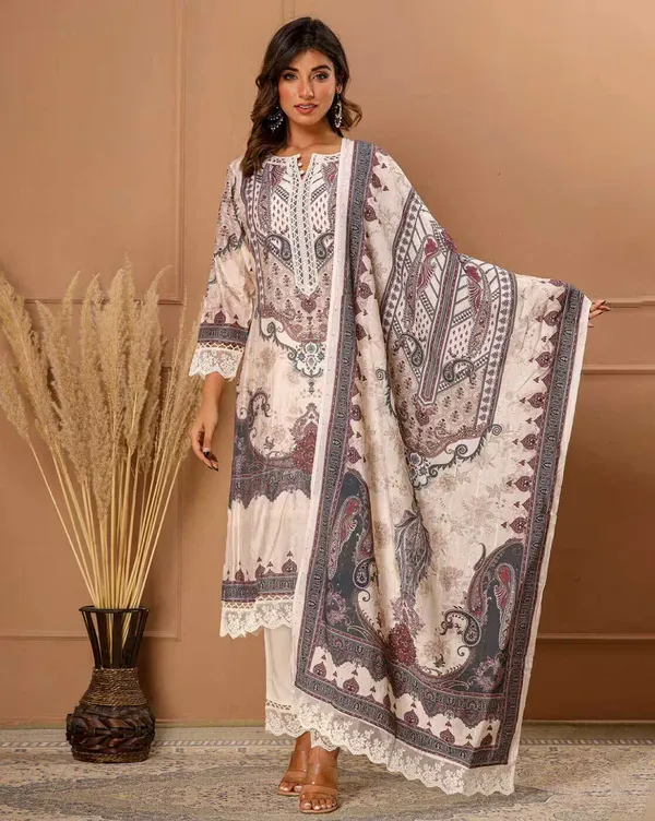 White_Muslin_Digital_Print_Kalf_Length_Dupata_Sets_For_Women