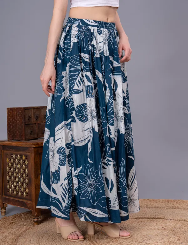 Rama_Green_Cotton_Procian_Print_Anckle_Length_Skirts_For_Women