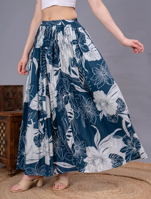 Rama_Green_Cotton_Procian_Print_Anckle_Length_Skirts_For_Women