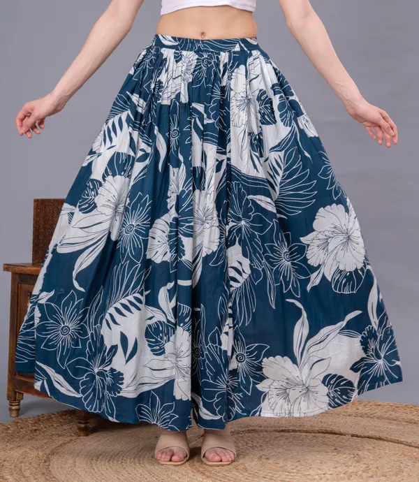 Rama_Green_Cotton_Procian_Print_Anckle_Length_Skirts_For_Women