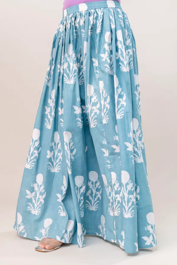 Sky_Blue_Bada_Buta_Skirts_Cotton_Procian_Print_Anckle_Length_Skirts_For_Women