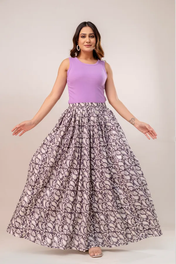 Grey_Cotton_Procian_Print_Anckle_Length_Skirts_For_Women