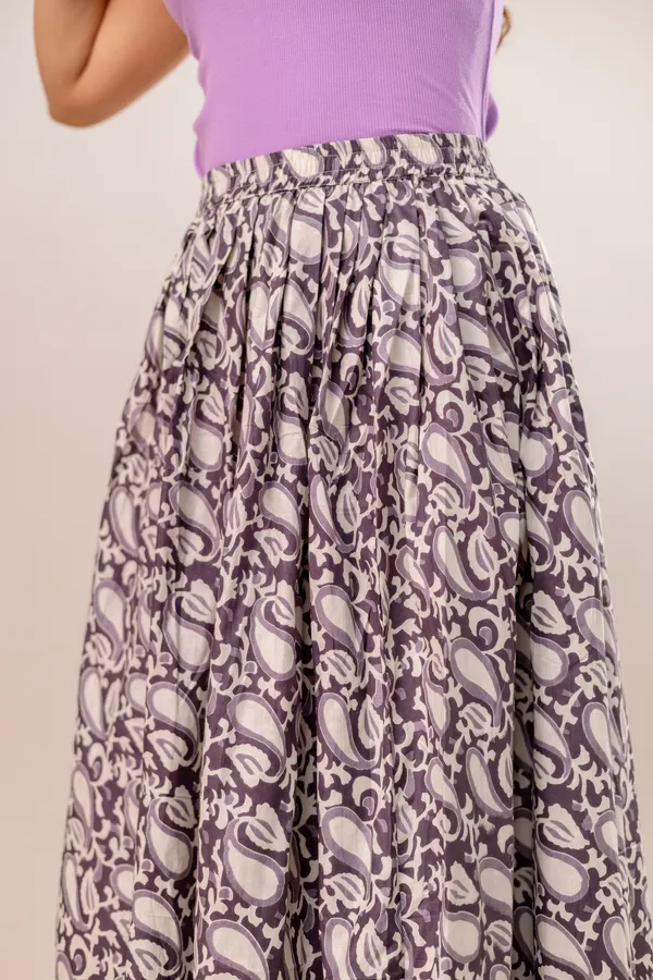Grey_Cotton_Procian_Print_Anckle_Length_Skirts_For_Women