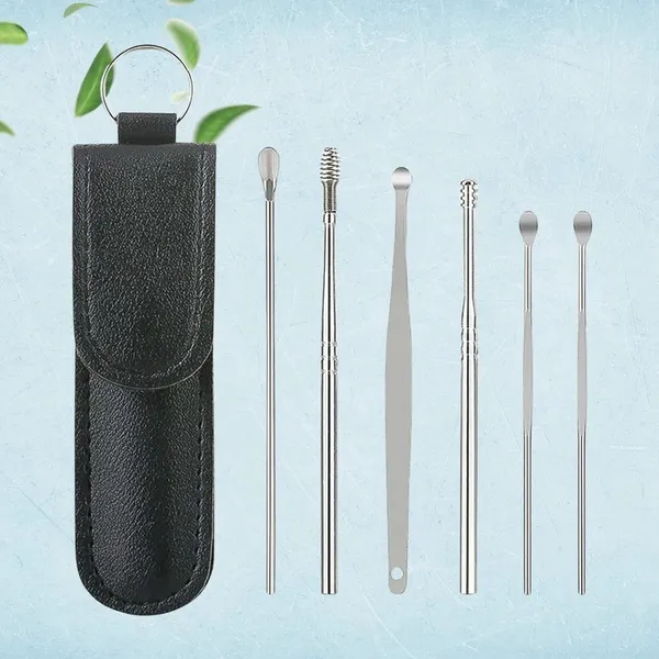 6_In_1_Reusable_Ear_Wax_Cleaner_Set_With_Leather_Pouch_Stainless_Steel_Ear_Picks_For_Safe_&_Hygienic_Cleaning_(Set_of_6)