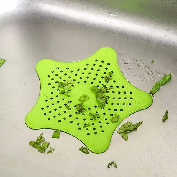 Star_Design_Sink_Strainer_Silicone_Drain_Catchers_for_Hair_&_Food_Waste