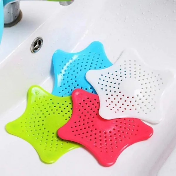 Star_Design_Sink_Strainer_Silicone_Drain_Catchers_for_Hair_&_Food_Waste