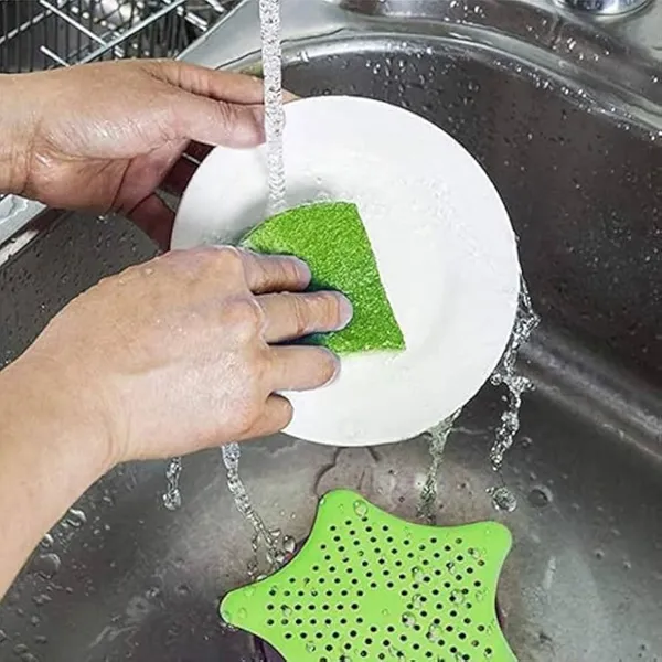 Star_Design_Sink_Strainer_Silicone_Drain_Catchers_for_Hair_&_Food_Waste