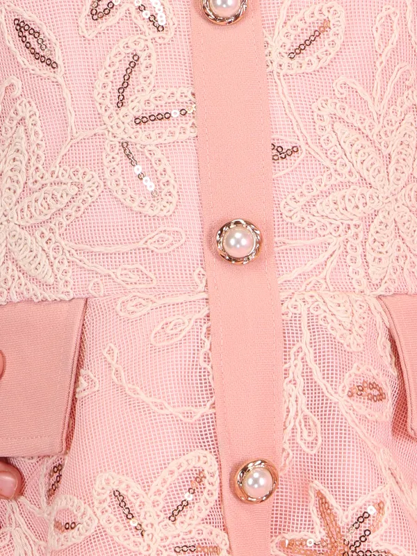 Cutecumber_Girls_Peach_Embroidered_Two_Piece_Clothing_Set_with_Net_&_Polyester_Fabric_Zip_Closure_Sleeveless_Top_Square_Neck_Palazzo_Pants_Stylish_Kids_Party_for_Baby_Girls_and_Girls_1_to_15_Yrs