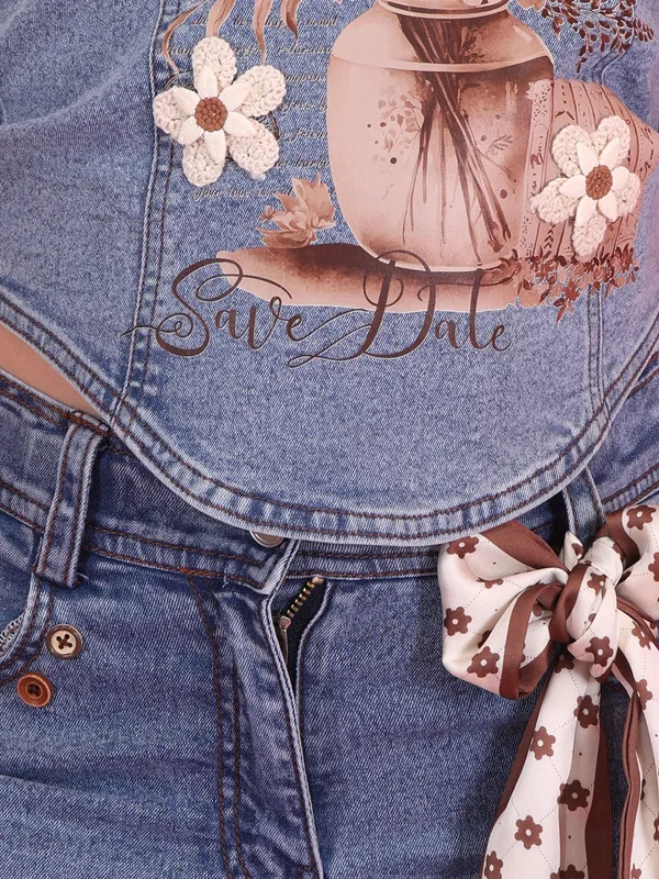 Cutecumber_Girls_Blue_Denim_Summer_Two_Piece_Clothing_Set_Zip_Closure_Sleeveless_Square_Neck_Top_with_Straight_Fit_Denim_Pants_Plain_Cuff_Stylish_Kids_Casual_Wear_for_Baby_Girls_&_Kids_1-15_Yrs