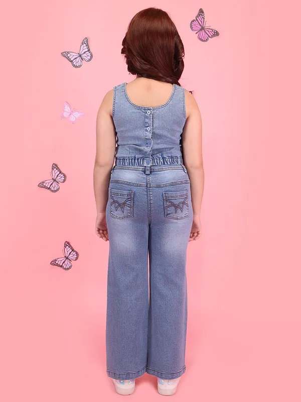 Cutecumber_Girls_Blue_Denim_Summer_Two_Piece_Clothing_Set_Zip_Closure_Sleeveless_Square_Neck_Top_with_Straight_Fit_Denim_Pants_Plain_Cuff_Stylish_Kids_Casual_Wear_for_Baby_Girls_&_Kids_1-15_Yrs