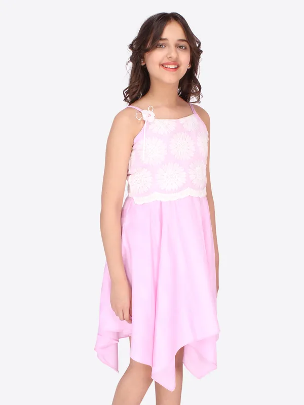 Cutecumber_Girls_Organza_&_Satin_Floral_Embroidered_Pink_Handkerchief_Dress._CC6165D-PINK-44