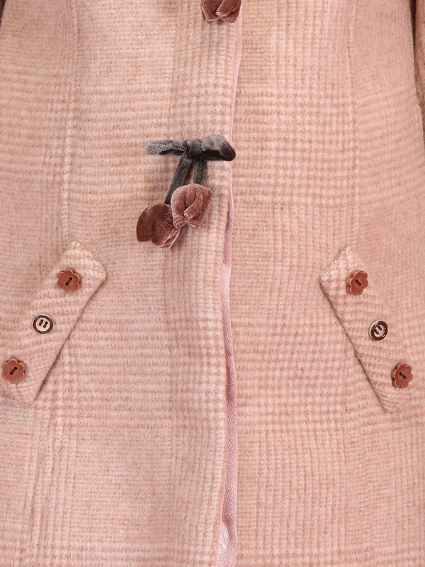 Cutecumber_Girls'_Beige_Chenille_Fur_Collar_Winter_Coat_Dress_Full_Sleeve_Knee_Length_Toggle_Button_Closure_Warm_Party_Outfit_Premium_Winter_Fashion_Occasional_Wear_for_Baby_Girls_&_Kids_Age_1-15_Yrs
