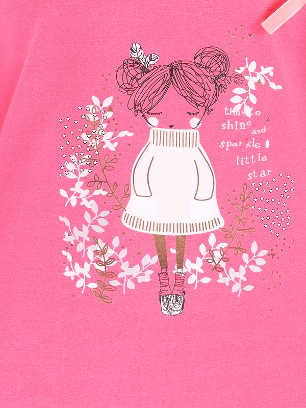 Cutecumber_Girls_Hosiery_Shift_Full_Sleeves_Winter_Coralpink_Dress