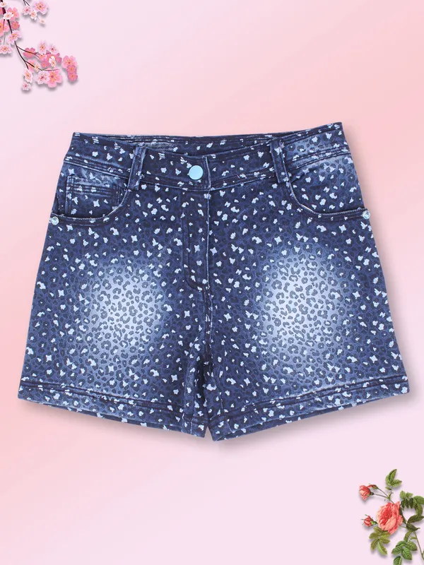 Cutecumber_Girls_Blue_Star_Heart_Print_Denim_Shorts_Button_Closure_�_4_Pocket_Sparkle_Pattern_Summer_Bottoms_with_Glitter_Effect,_Casual_Wear_for_Baby_Girls_Kids_Ages_1-15_Years_Cotton_Blend
