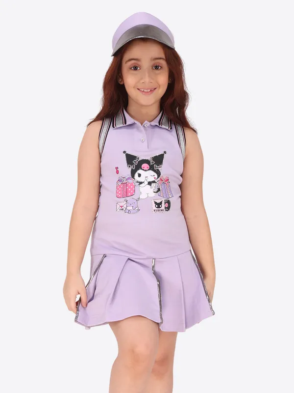 Purple_Polyester_Sleeveless_Collared_Regular_Partywear_Dress_For_Girls
