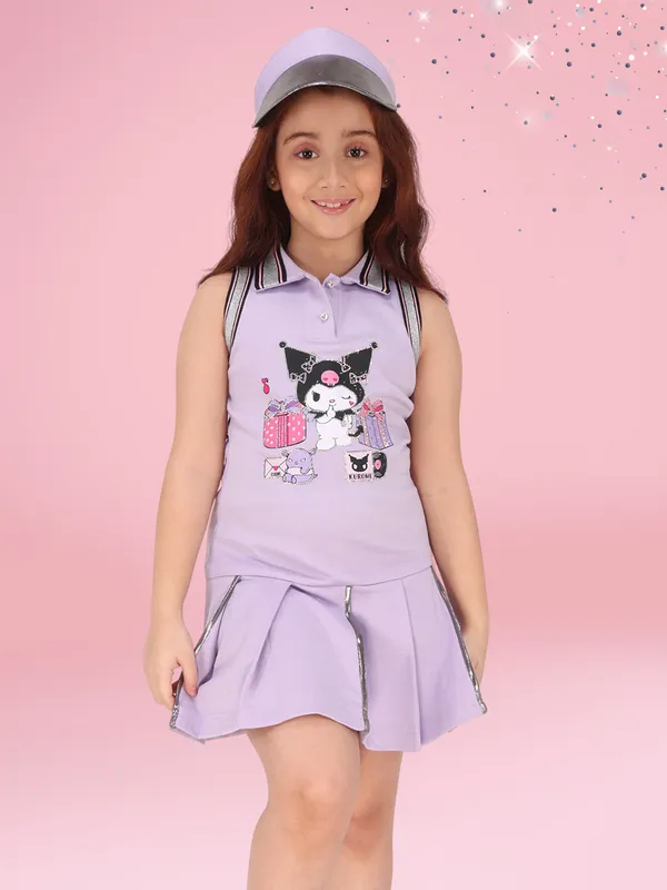 Purple_Polyester_Sleeveless_Collared_Regular_Partywear_Dress_For_Girls