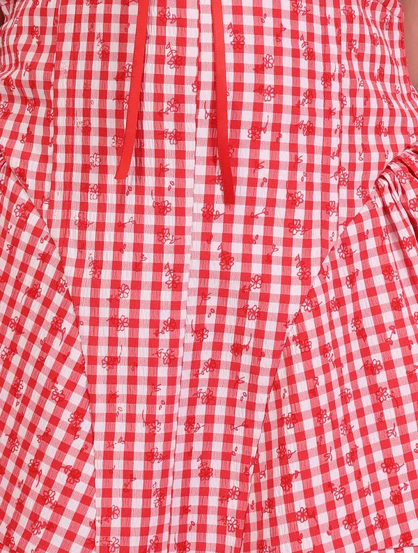 Cutecumber_Girls_Red_Check_Dress_with_Handbag_Above_Knee_Ruffle_Strap_Fit_&_Flare_Summer_Casual_Outfit_Zip_Closure_Lightweight_Comfortable_Frock_Clothing_Kids_&_Baby_Girls_Age_1-15_Yrs