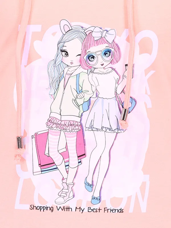 Cutecumber_Girls_Hosiery_&_Net_Hoodie_Full_Sleeves_Peach_Winter_Shift_Dress
